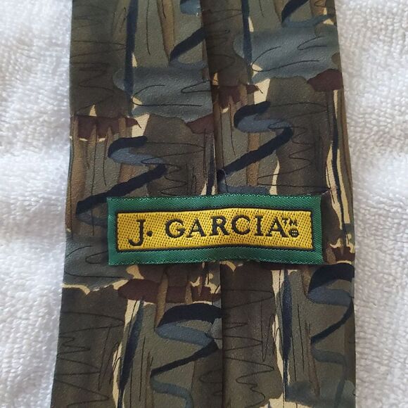1996 J. Garcia Mens Silk Tie Paris In The Rain Collection Fifteen 5. About 57" - Picture 1 of 7